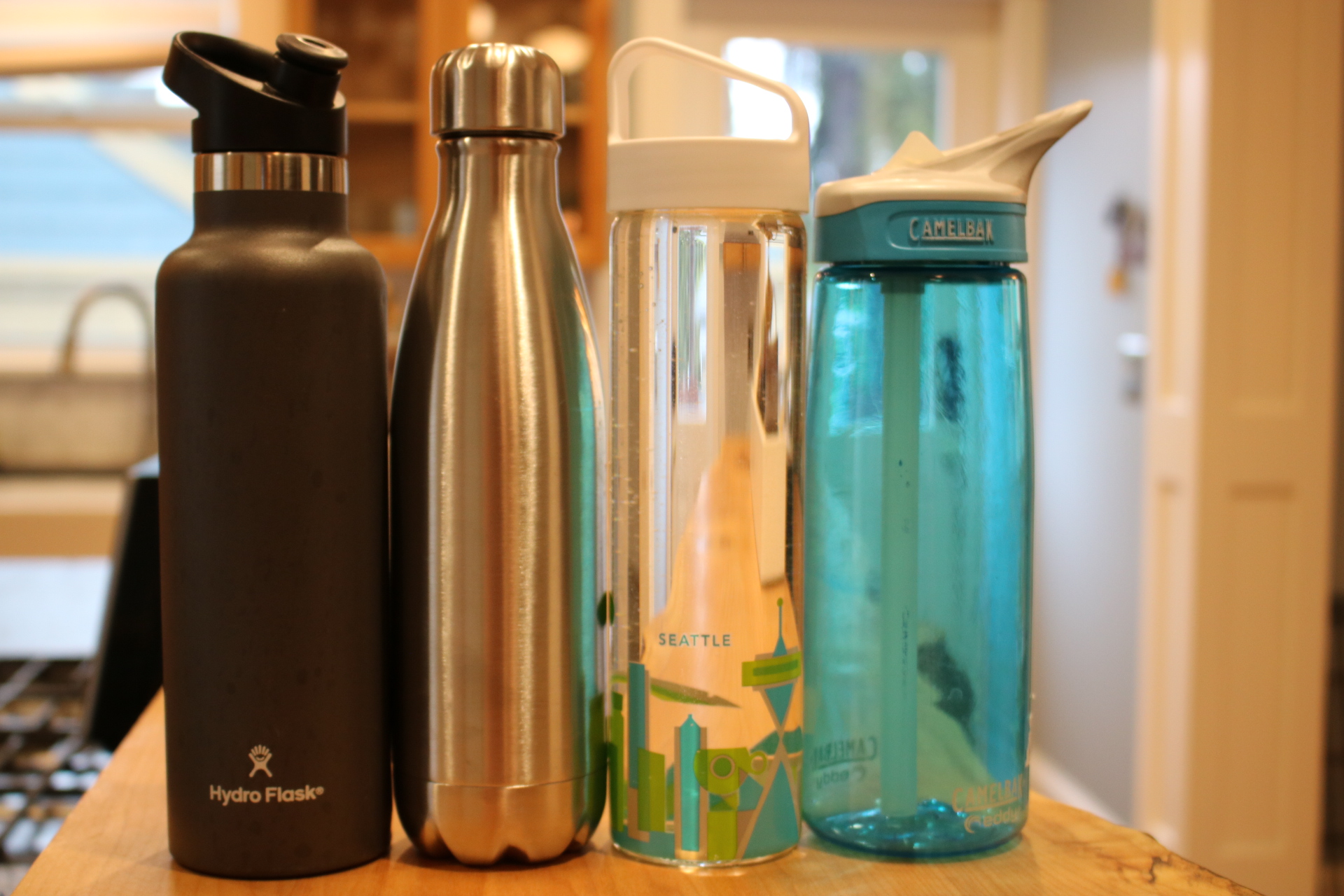 Various Water Bottle Choices